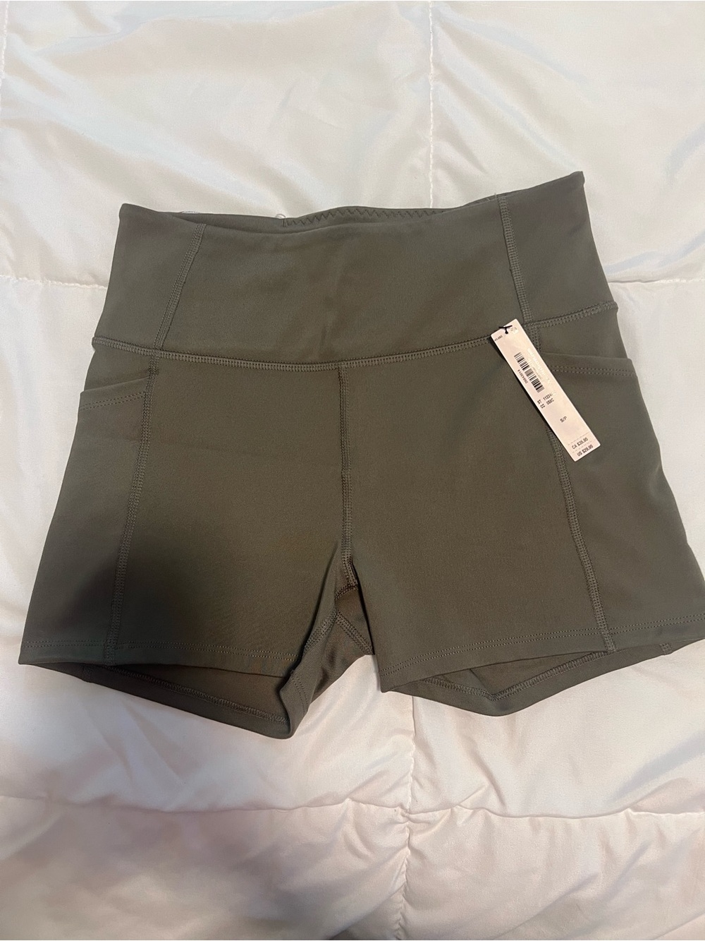 Victoria's Secret Olive Green High-Waist Athletic Shorts